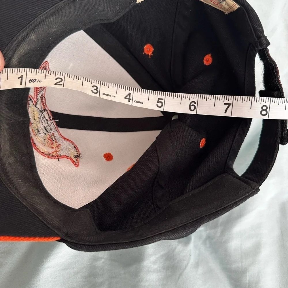 VTG 90’s Baltimore Orioles Twins Enterprises black/orange/ White Baseball Hat.